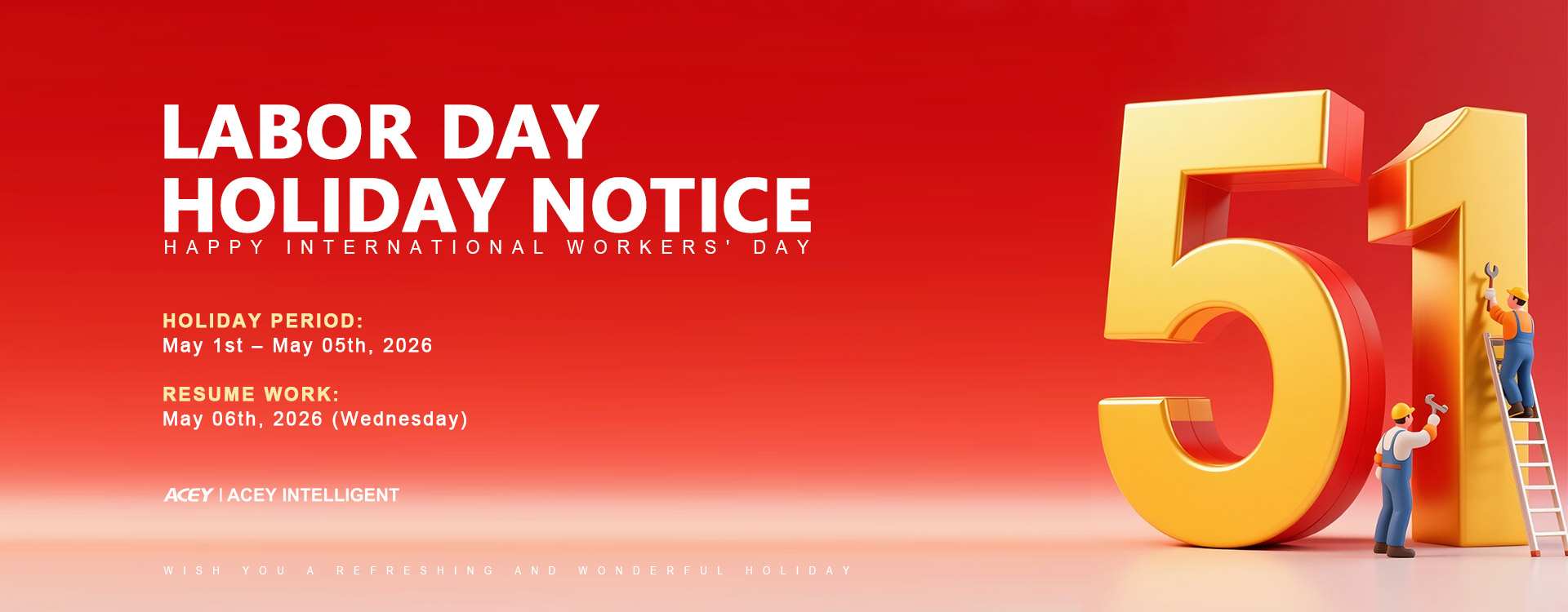Labor day holiday notice