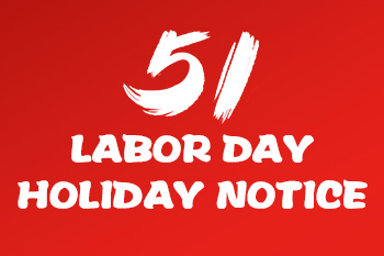 Labor Day Holiday Notice